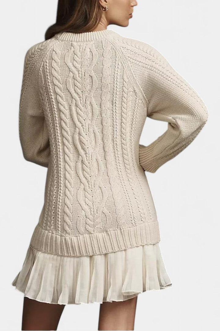 Daina Robe Mini en Tricot avec Forme Tordue