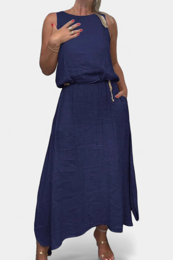 Ensemble Meliora en Lin et Coton avec Gilet Sans Manches et Jupe