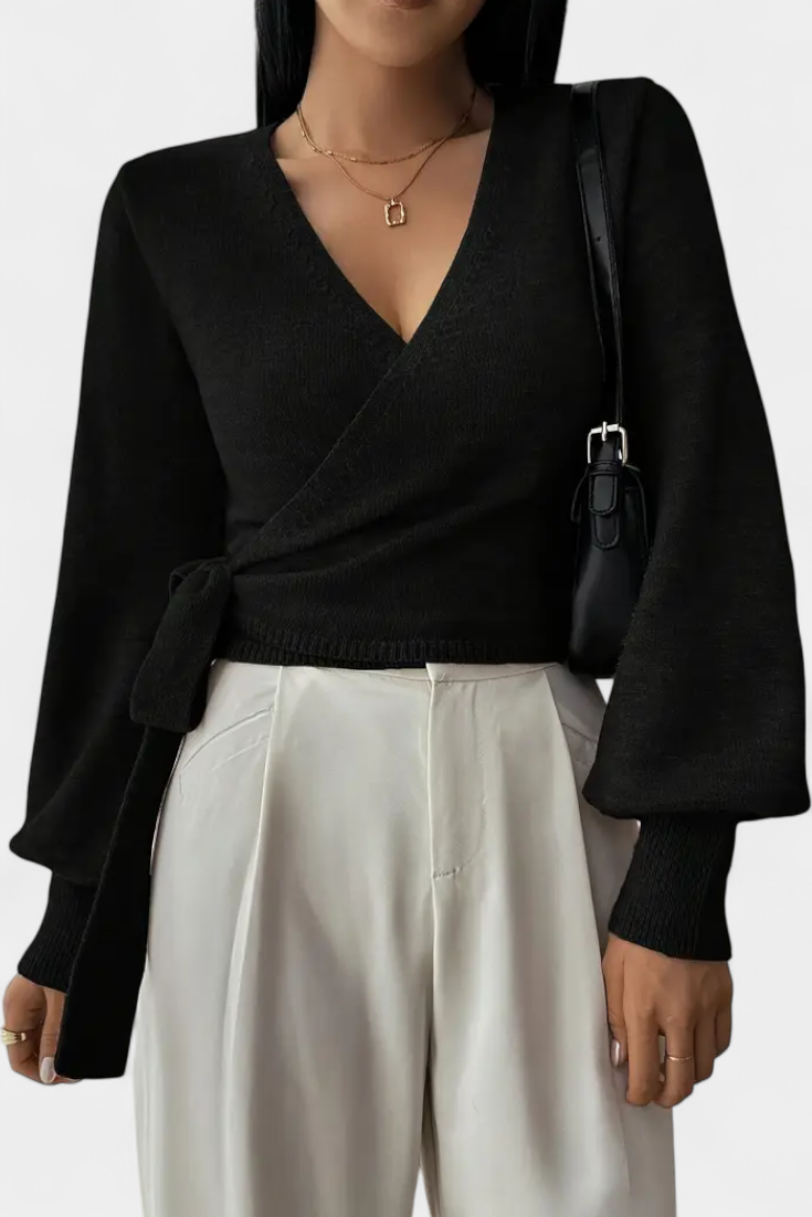 Pull Persephone à Bretelles Croisées et Col en V