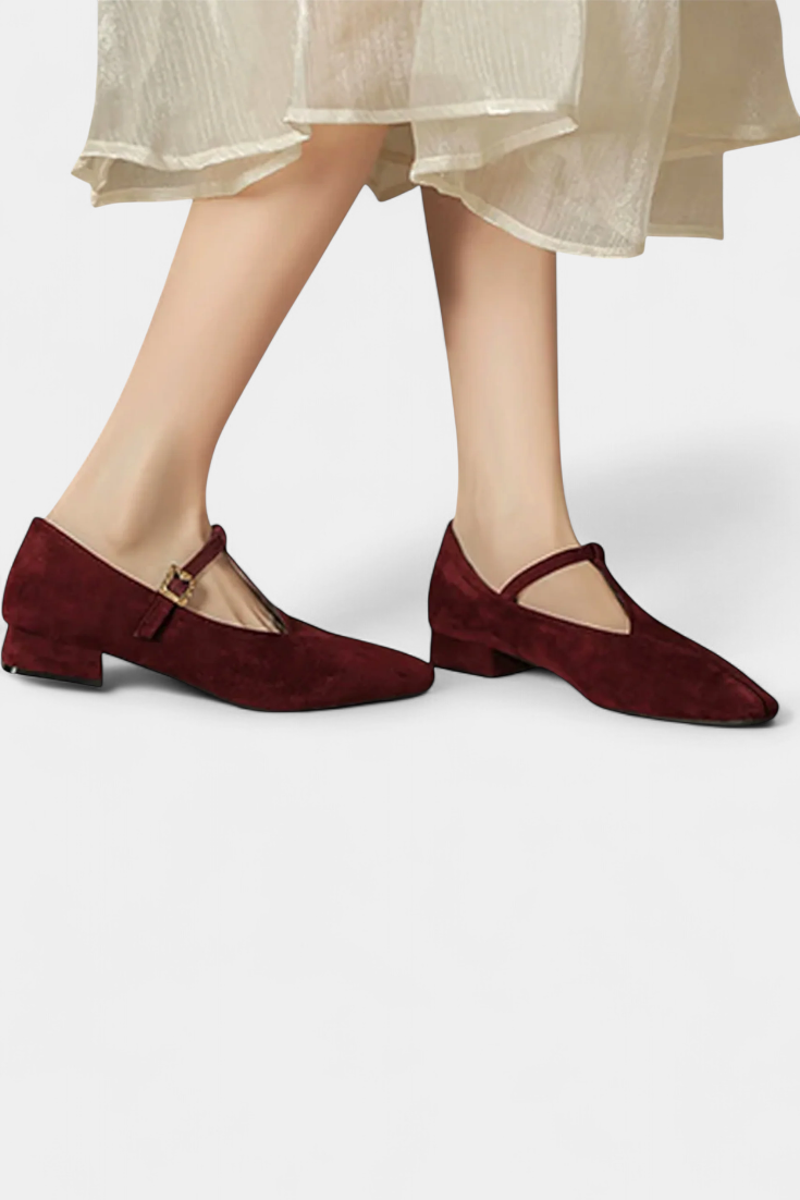 Elly Talons Bas avec Sangle et Boucle