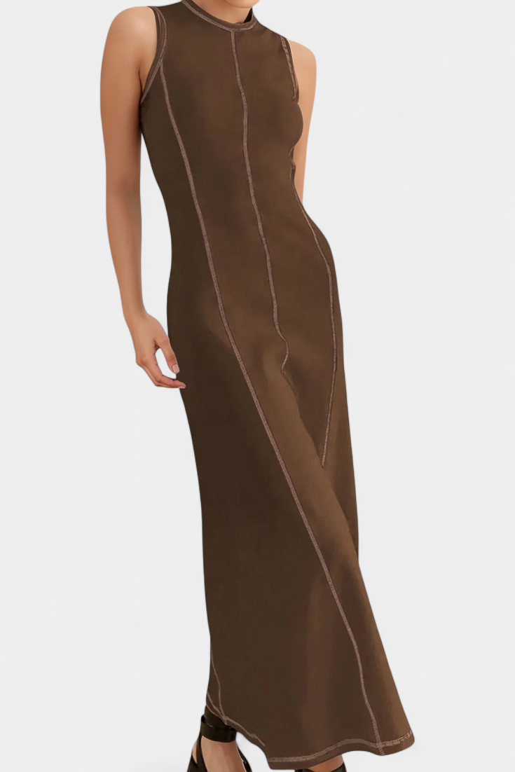 Robe Maxi Bicolore Sans Manches Santona