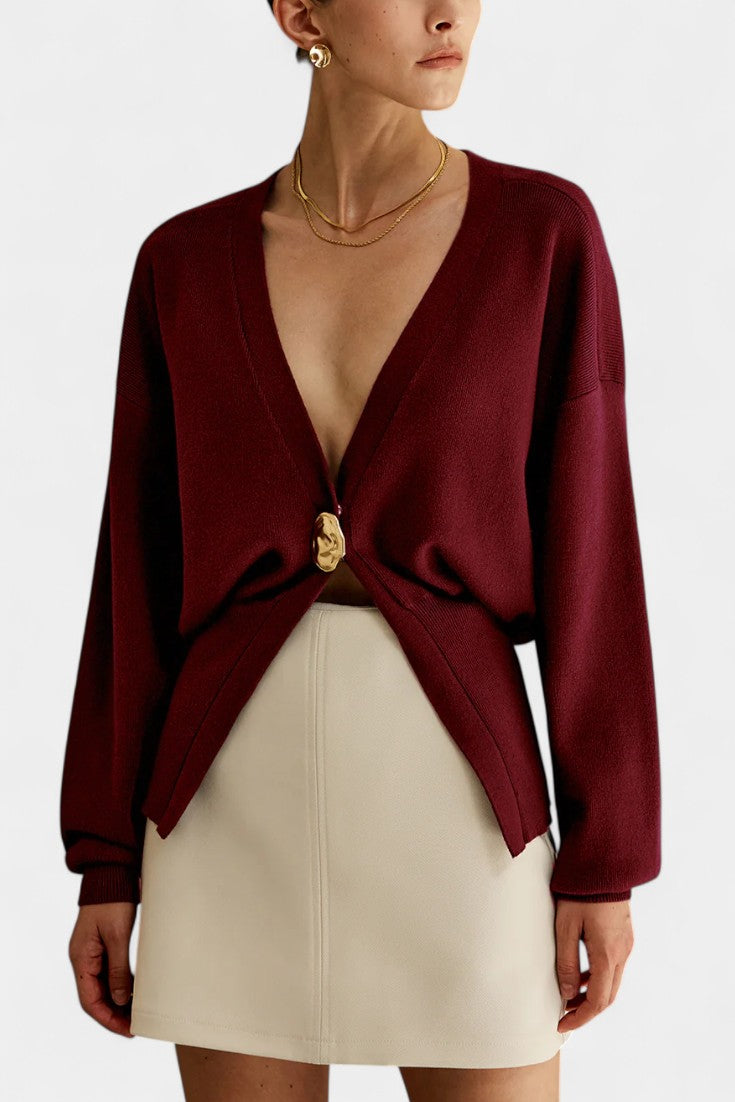 Cardigan Liso Doré Solferina