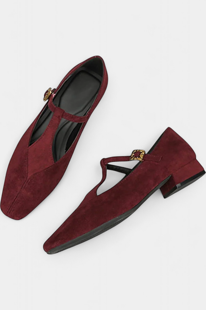 Elly Talons Bas avec Sangle et Boucle