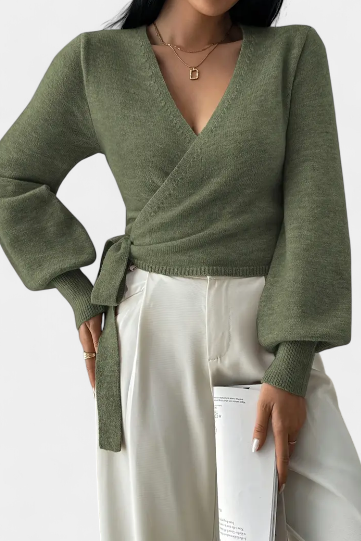 Pull Persephone à Bretelles Croisées et Col en V