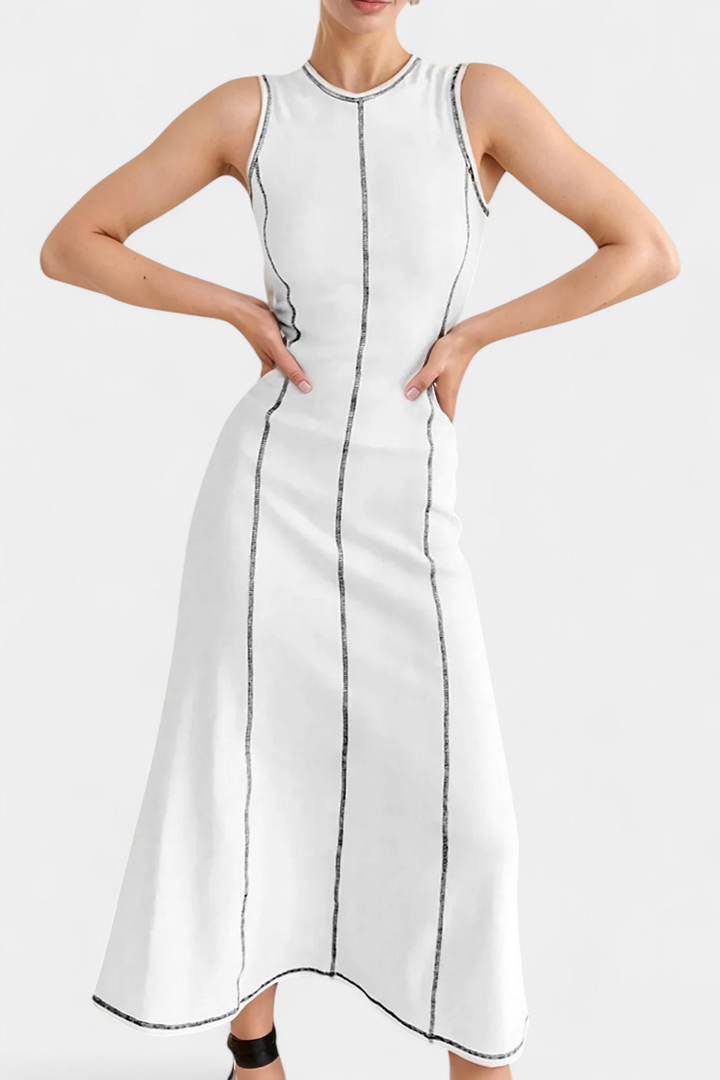 Robe Maxi Bicolore Sans Manches Santona