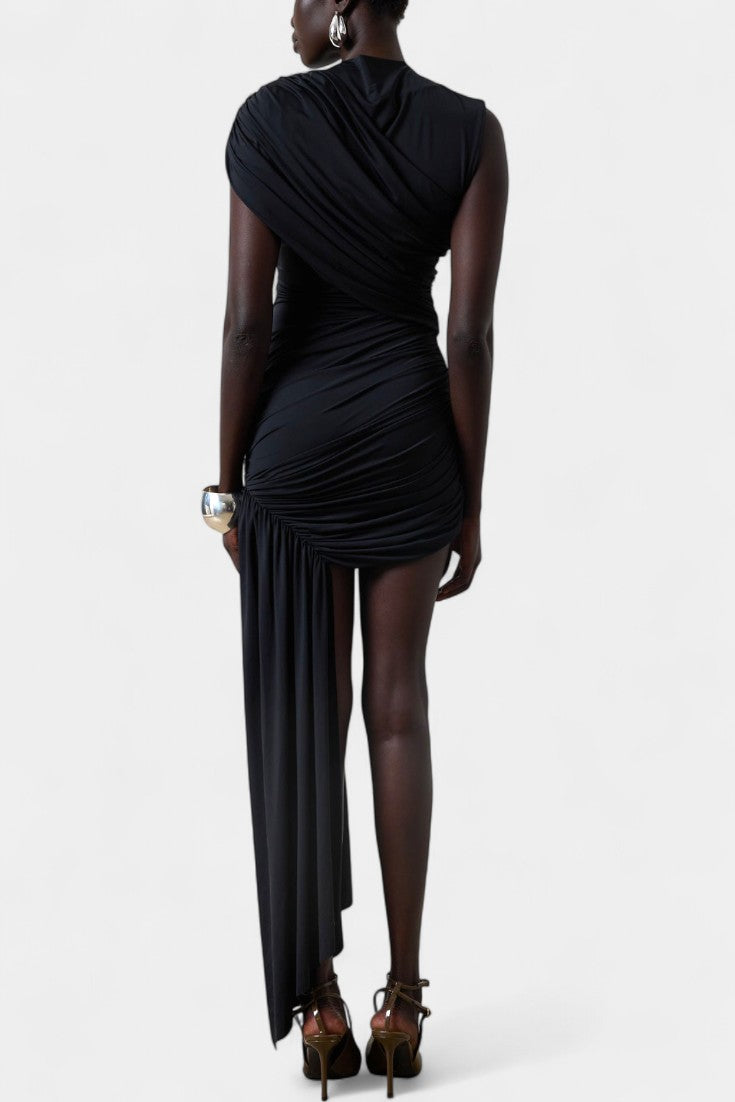 Robe Mini Asymétrique Velia avec Drapé