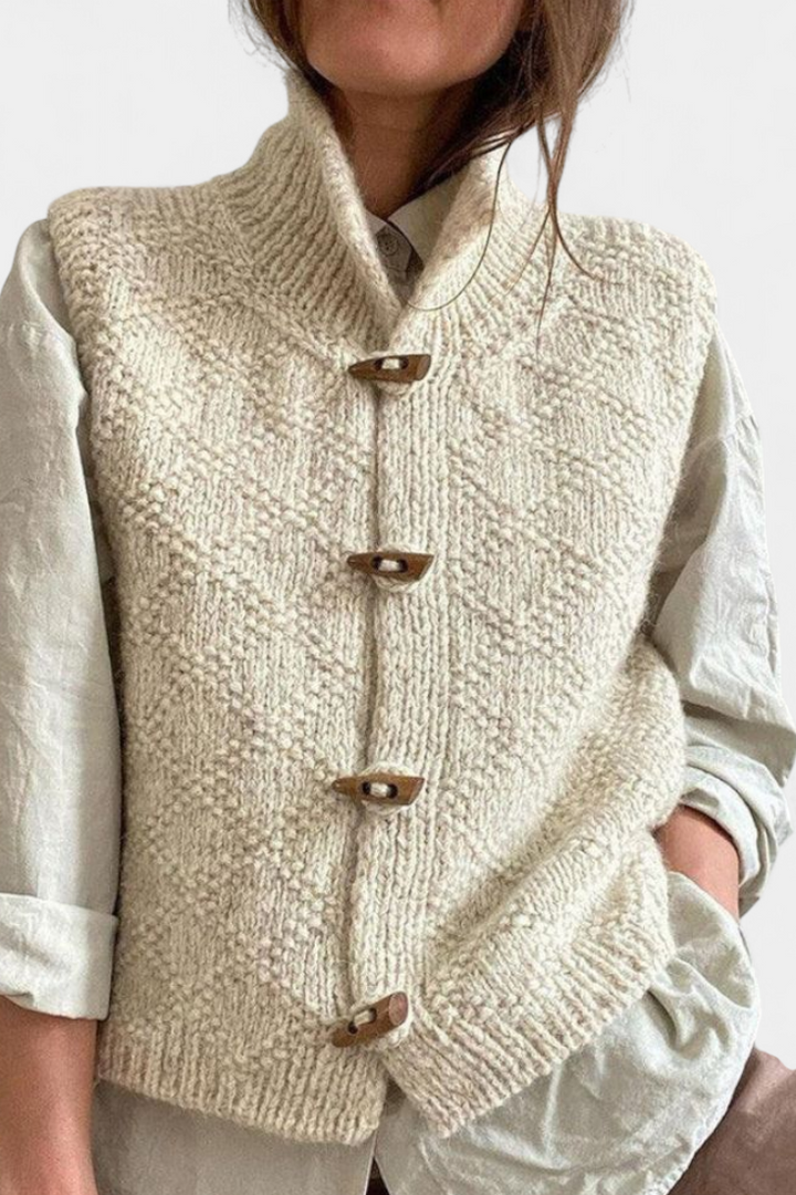 Cardigan Sans Manches Sofija avec Boutons