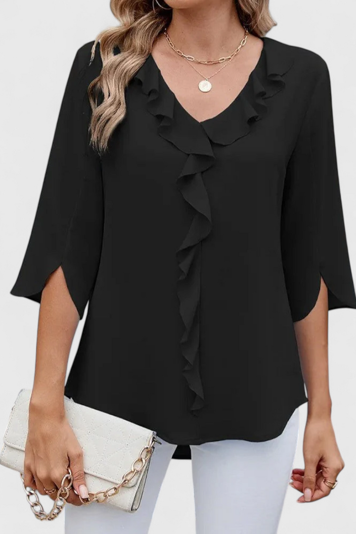 Annemiek Blouse Décontractée avec Coupe Ample et Style Sophistiqué