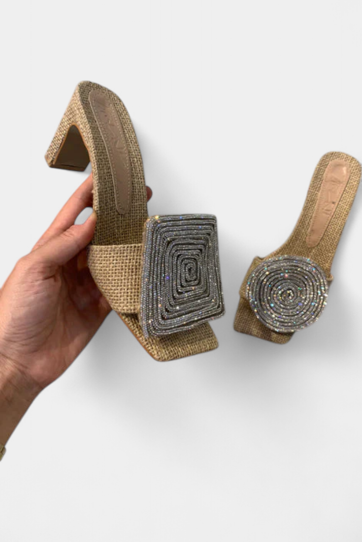 Sandales Rondes et Carrées Rita avec Talon