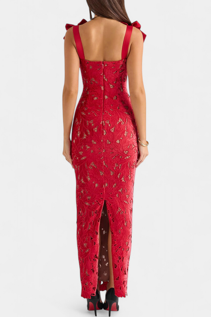 Vasanta Robe Longue Festive avec Bretelles en Nœud