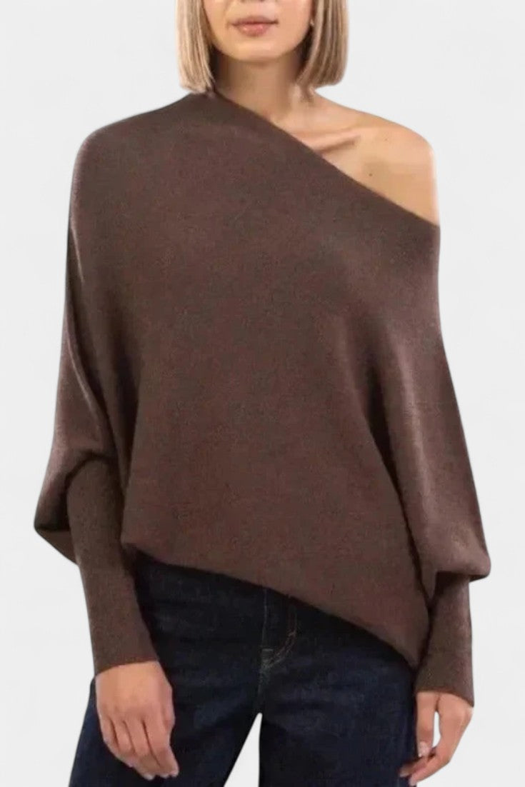 Anna Pull d'Hiver Off-Shoulder