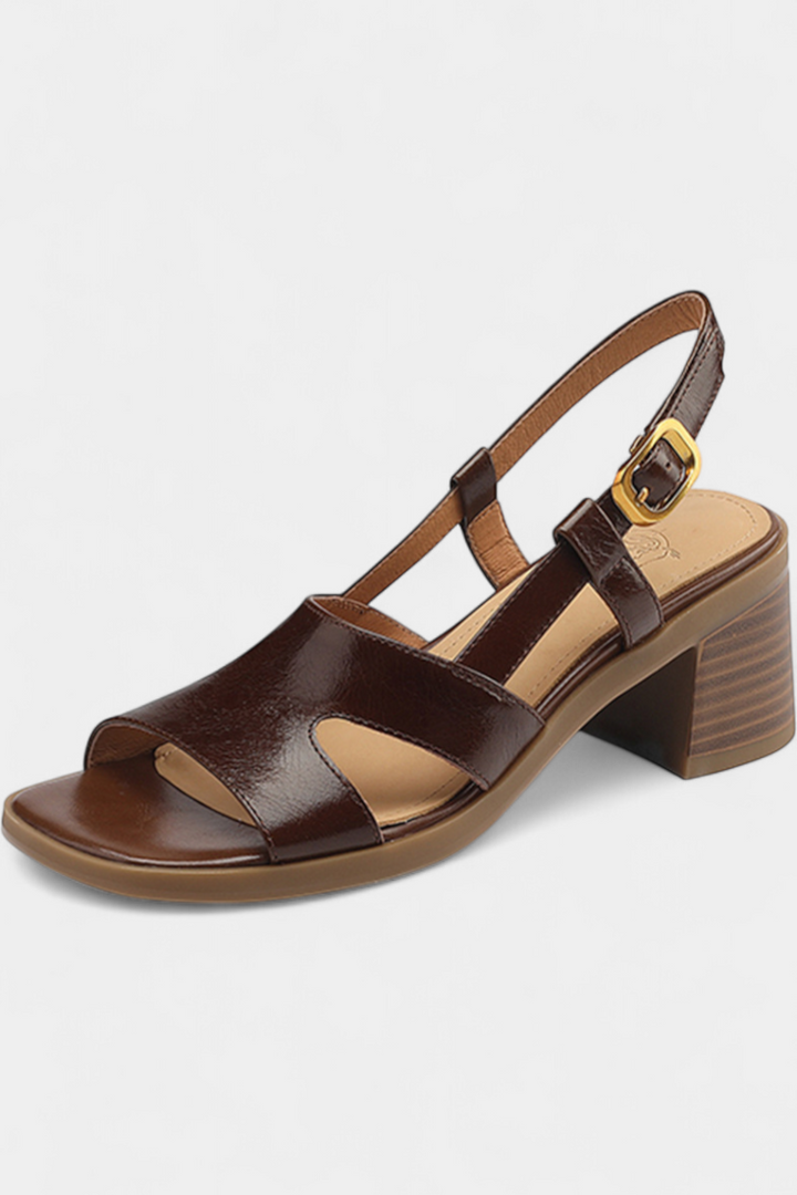 Sandales Retro Milie à Bout Carré et Talon Confortable