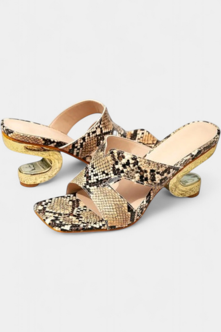 Megan Talons Stiletto avec Imprimé Serpent