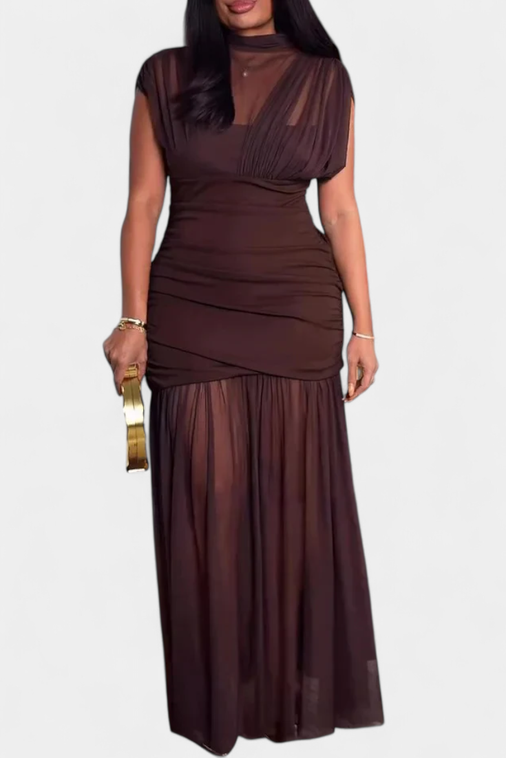 Robe Bodycon Noelia en Maille Plissée
