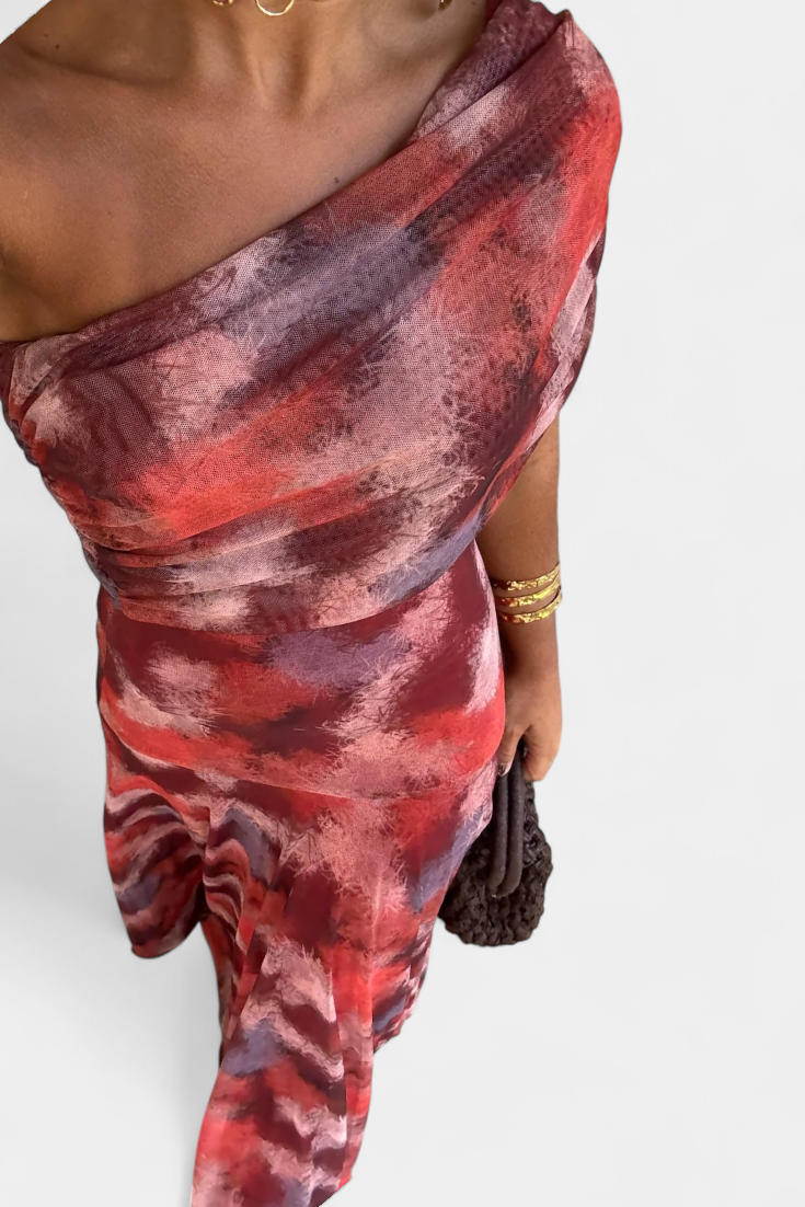Robe Maxi Tie-Dye Jessamy à Une Épaule