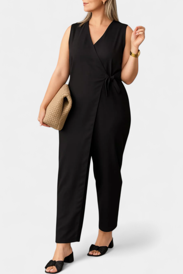 Mono Élégant Zoe avec Décolleté en V et Ceinture Ajustable