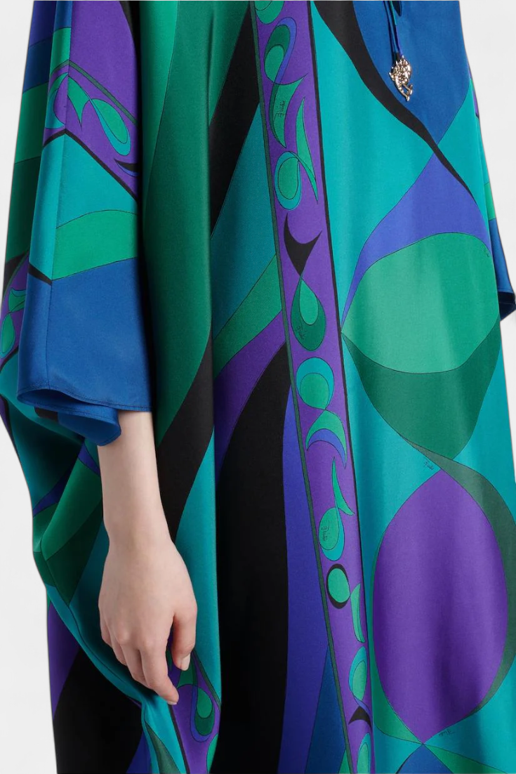 Kaftan Fiorella avec Imprimé Iride Psychédélique
