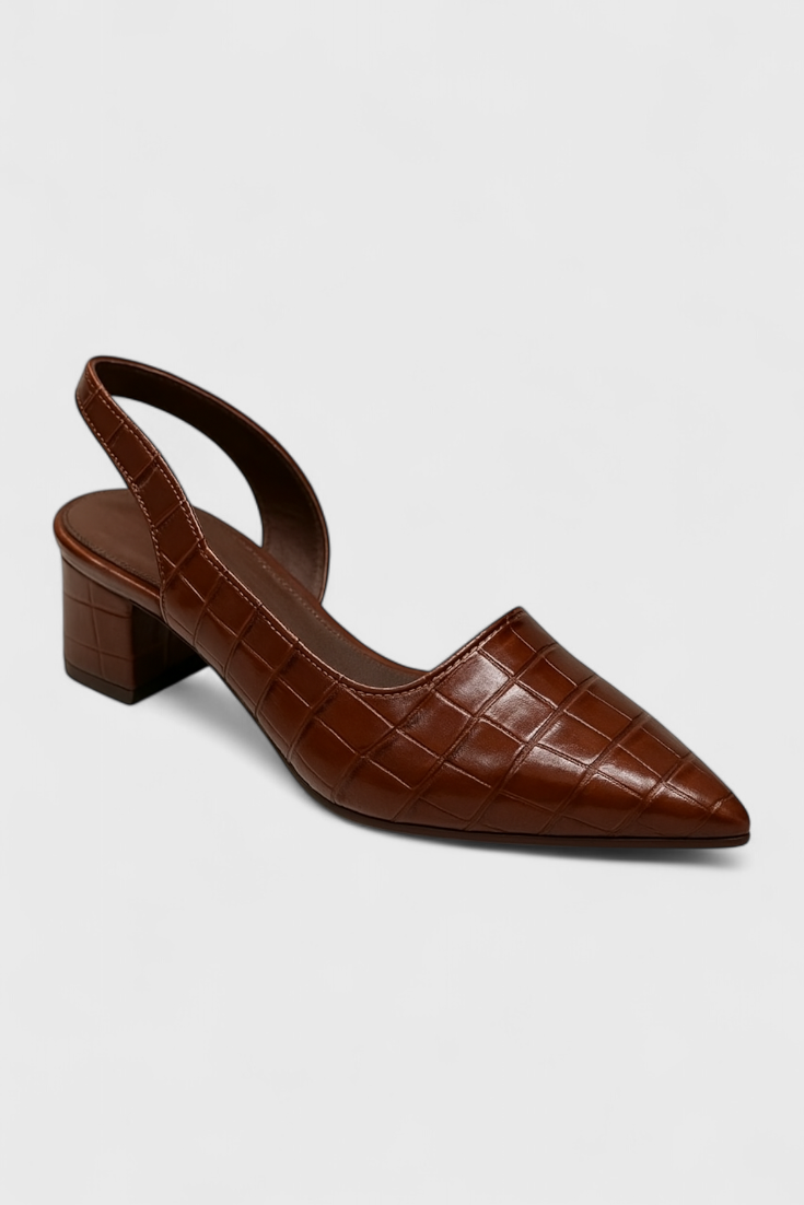 Ava Slingback à Talon Élégant avec Bout Fin