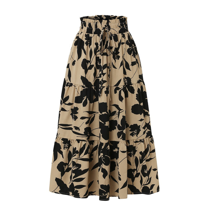 Jupe midi avec imprimé floral et plis - Camila