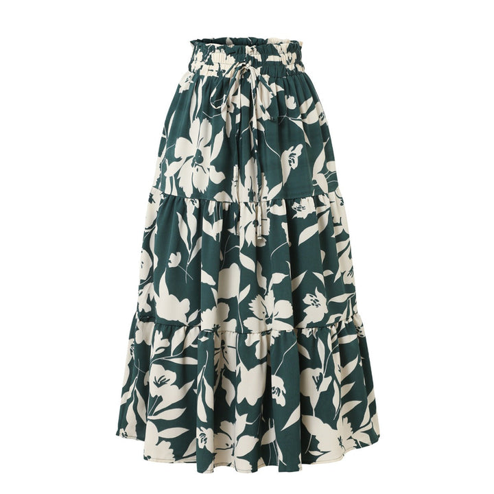 Jupe midi avec imprimé floral et plis - Camila