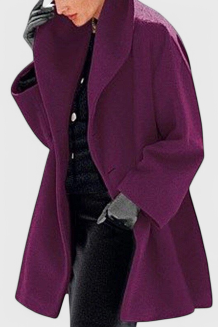 Manteau Oversized en Mélange de Laine Harper avec Col Large