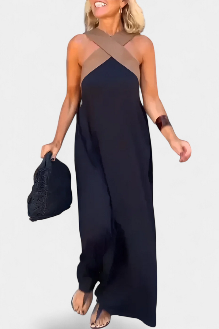 Robe Edith à Col Croisé avec Dos Nu