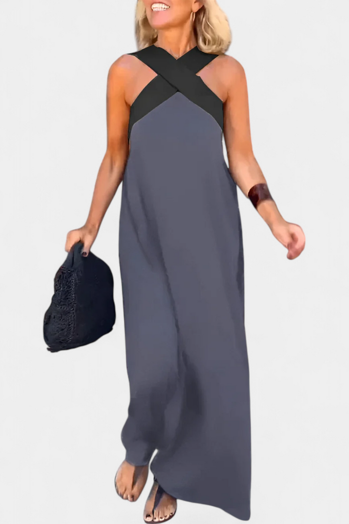 Robe Edith à Col Croisé avec Dos Nu