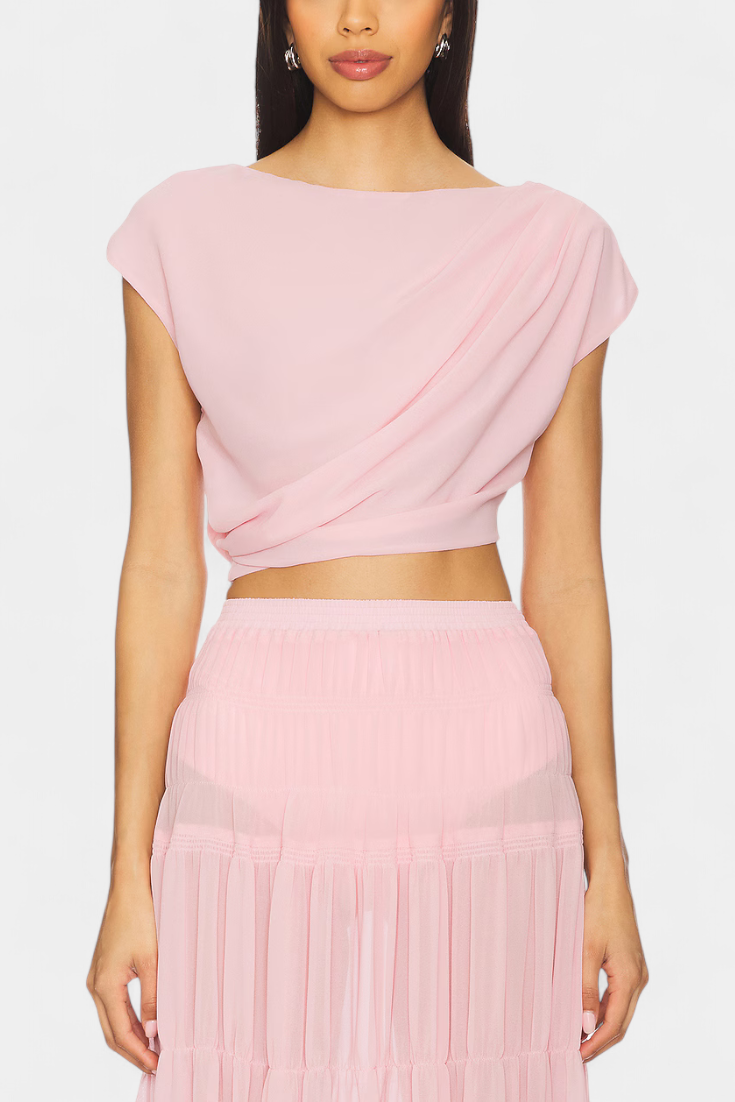 Nalia Jupe en Chiffon avec Taille Élastique et Couches Aériennes
