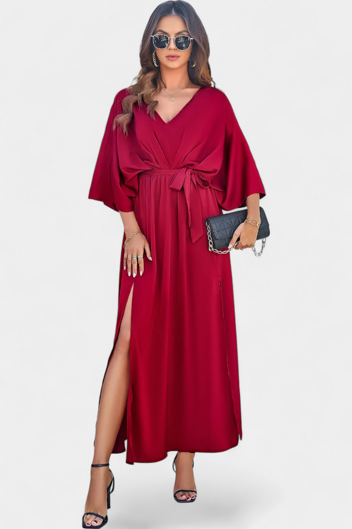 Robe Élégante Milly avec Nœud et Fente