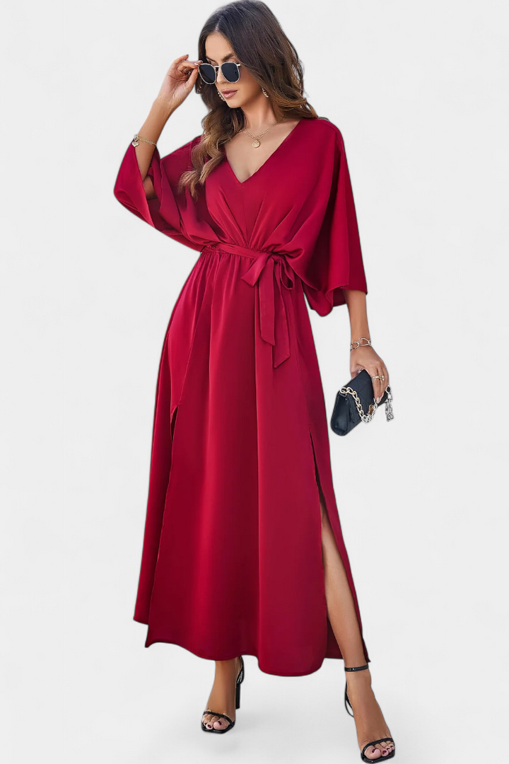 Robe Élégante Milly avec Nœud et Fente
