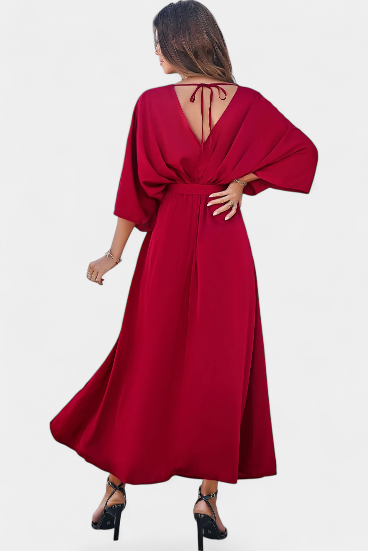 Robe Élégante Milly avec Nœud et Fente