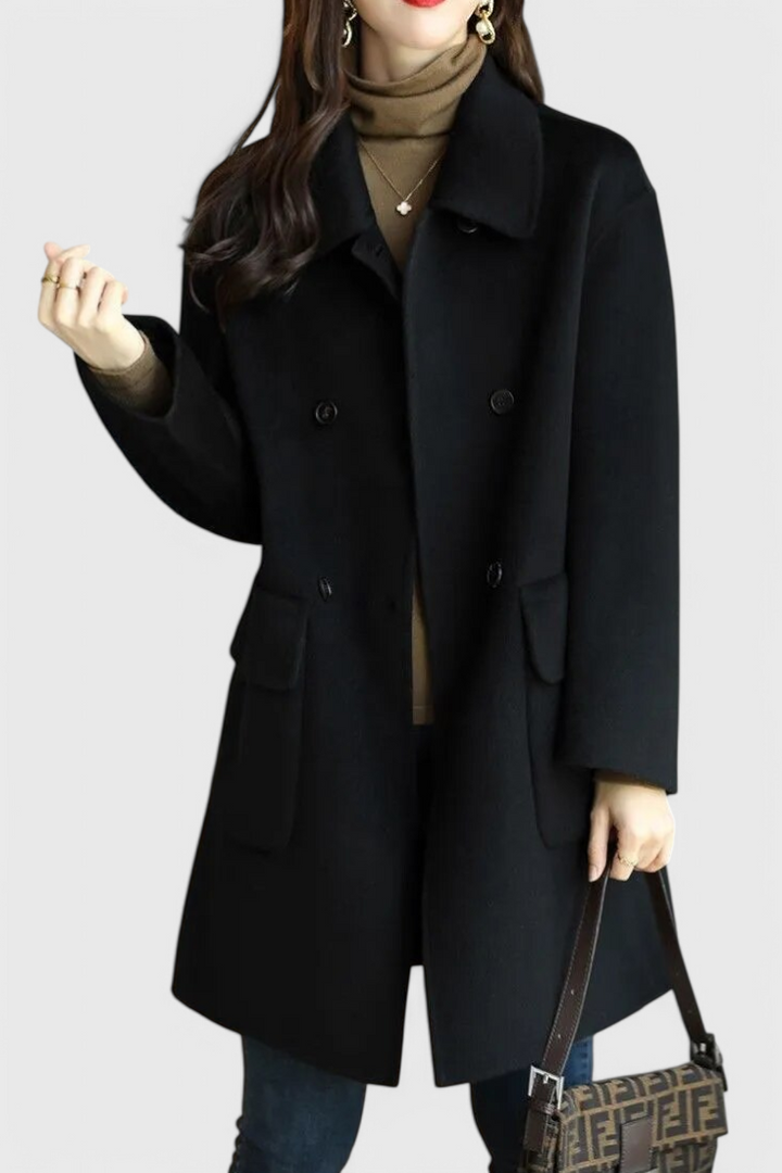 Manteau Classique en Laine à Double Boutonnage Camille
