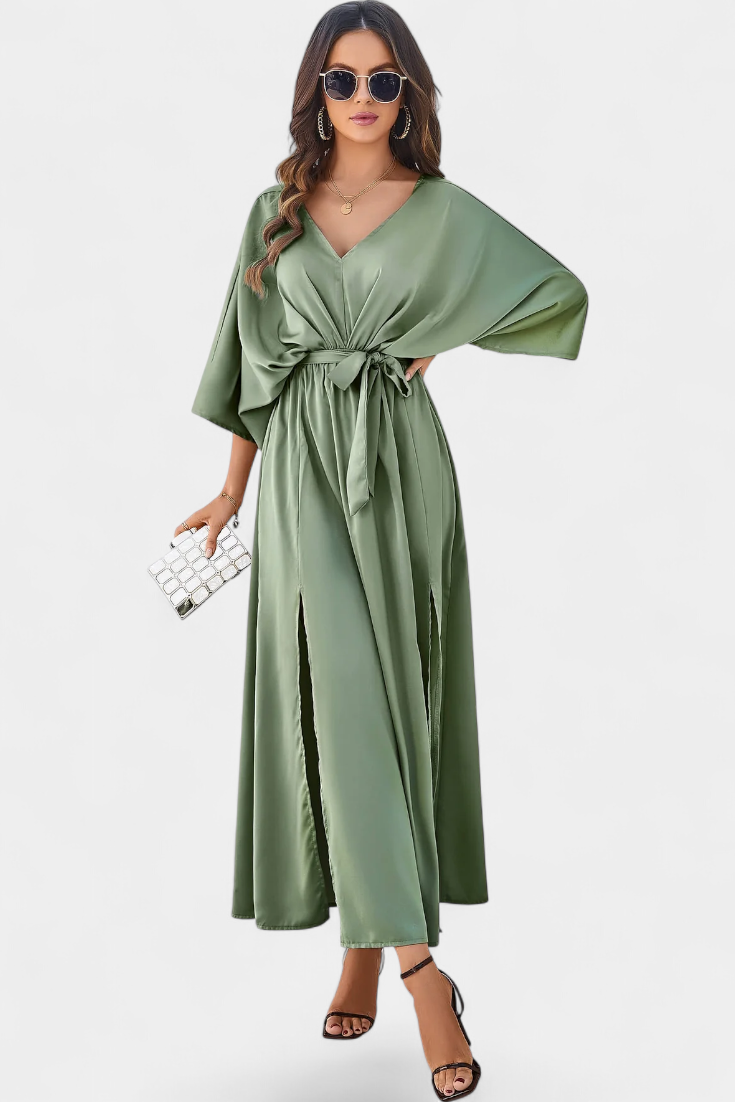Robe Élégante Milly avec Nœud et Fente