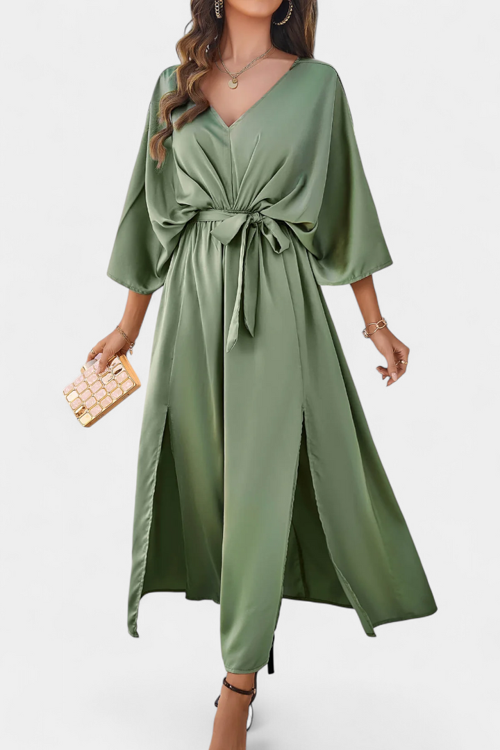 Robe Élégante Milly avec Nœud et Fente