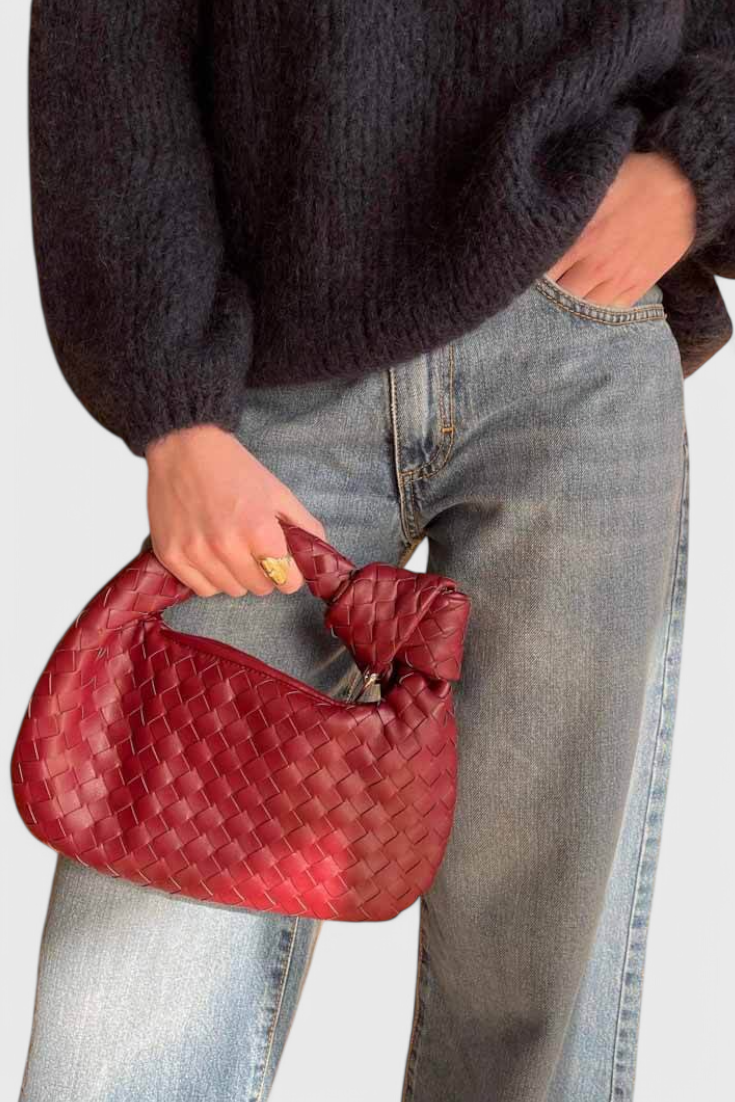 Sage Bolso Satchel Mini Tissé