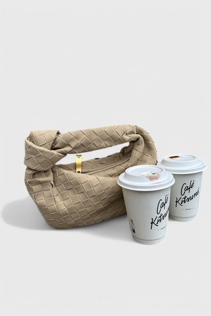 Mini Sac Remi Tissé avec Détail de Nœud