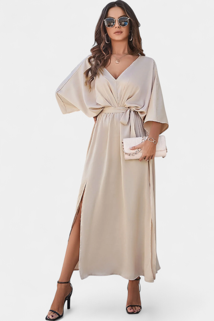 Robe Élégante Milly avec Nœud et Fente