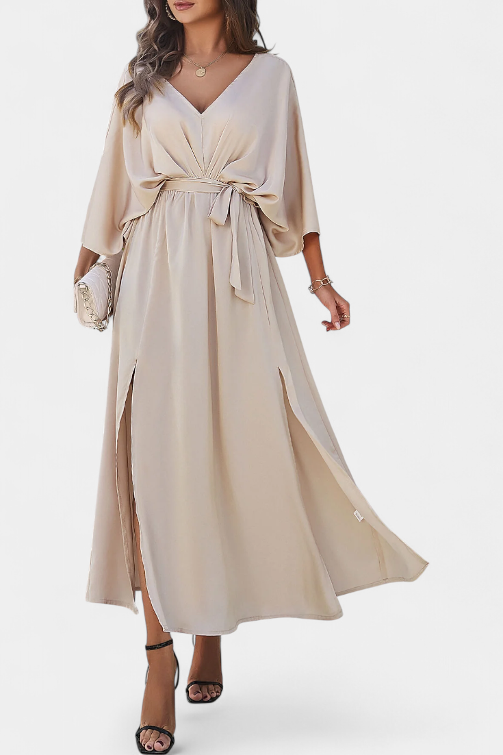 Robe Élégante Milly avec Nœud et Fente
