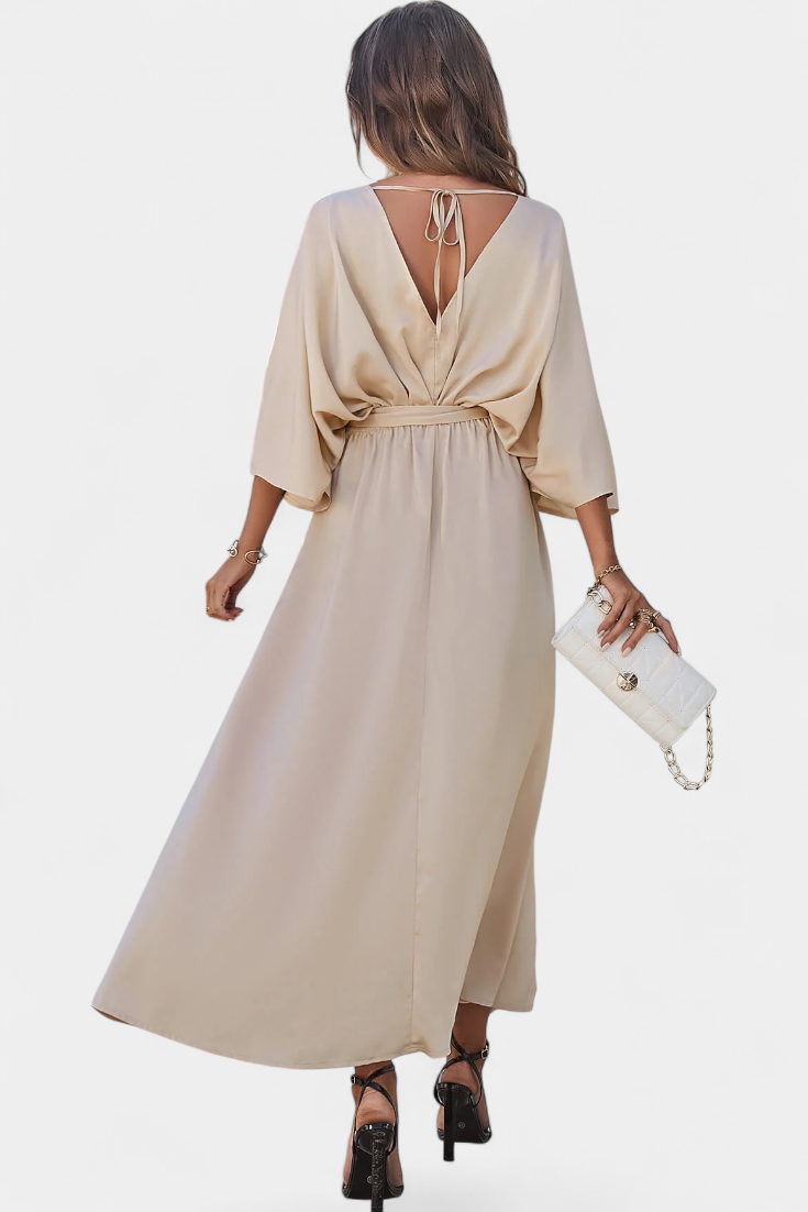 Robe Élégante Milly avec Nœud et Fente
