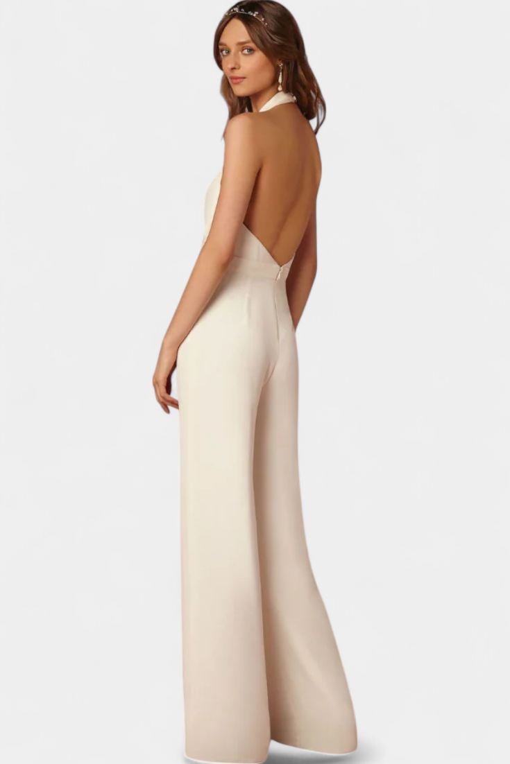 Lila Combinaison à Pantalon Large avec Élégance Légère